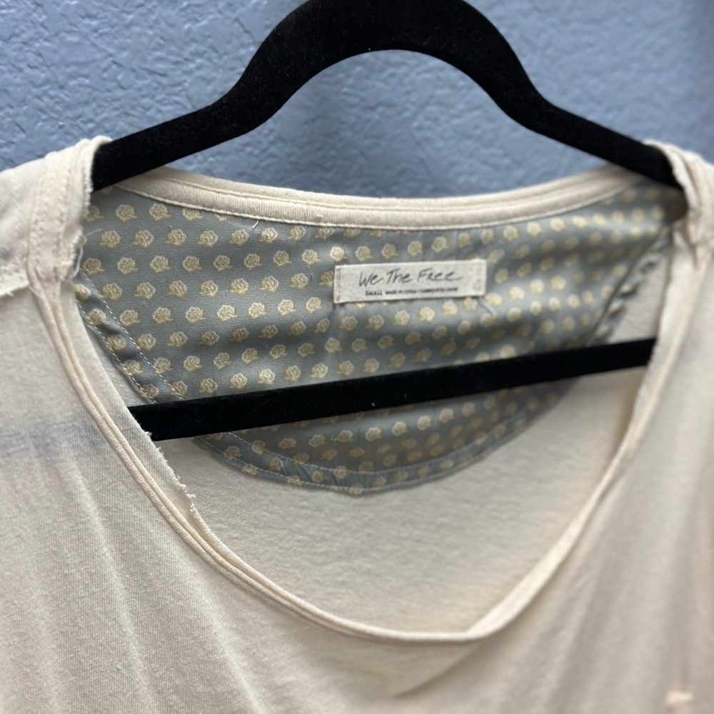 FREE PEOPLE Jade Long Sleeve Contrast Print Pattern Top. Size S. - Picture 9 of 15